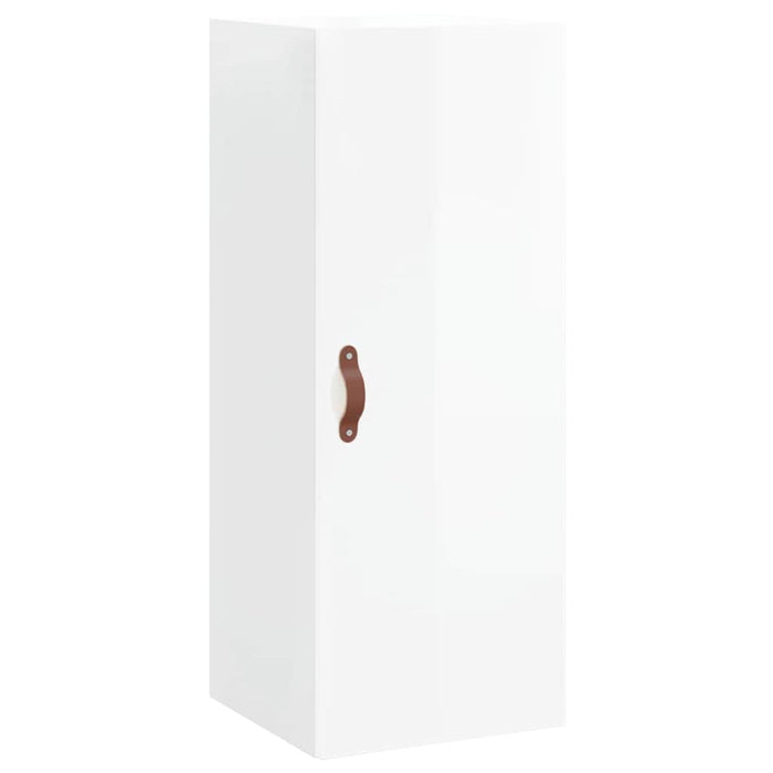 Dulap înalt, alb extralucios, 34,5x34x180 cm, lemn prelucrat WALTI