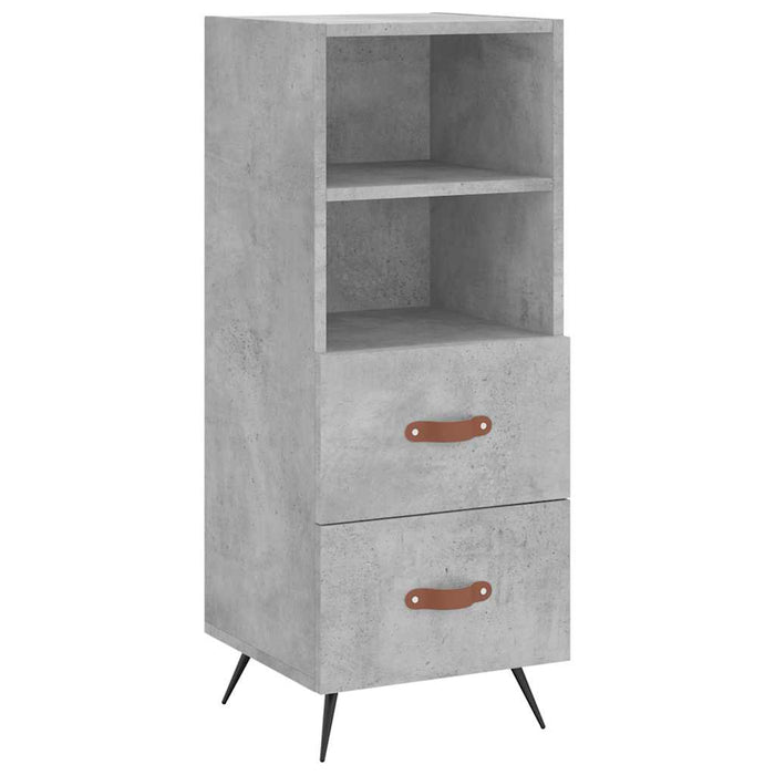 Dulap înalt, gri beton, 34,5x34x180 cm, lemn prelucrat WALTI