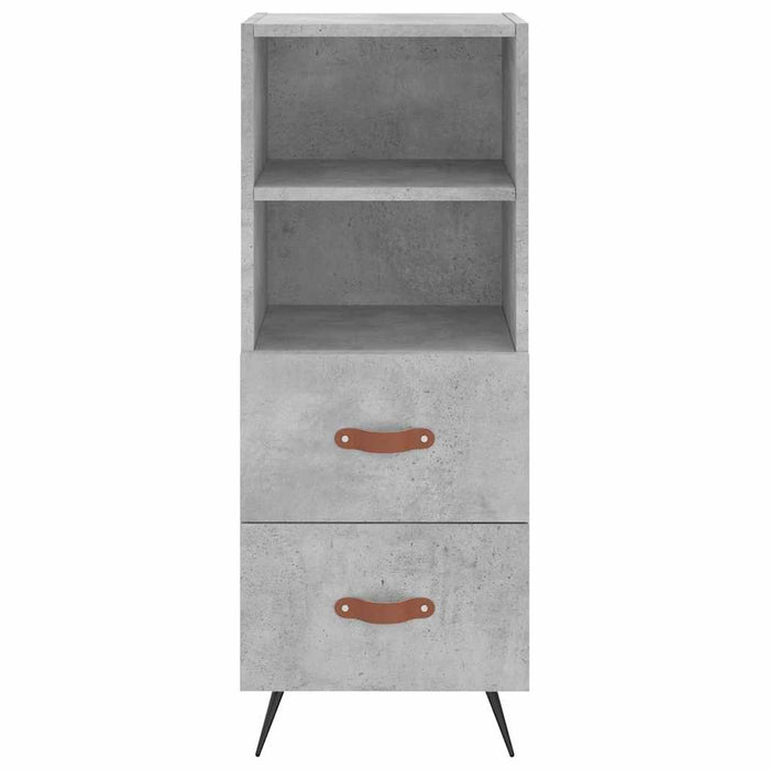 Dulap înalt, gri beton, 34,5x34x180 cm, lemn prelucrat WALTI