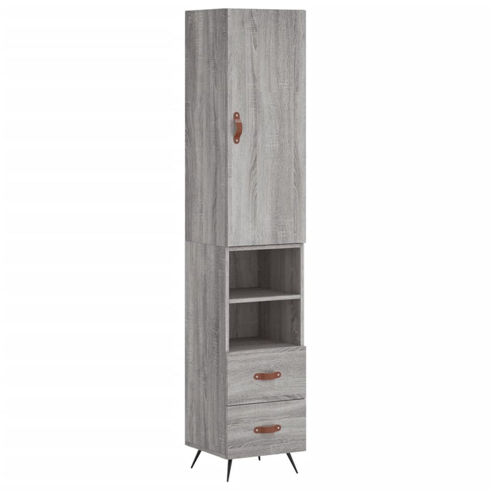Dulap înalt, gri sonoma, 34,5x34x180 cm, lemn prelucrat WALTI