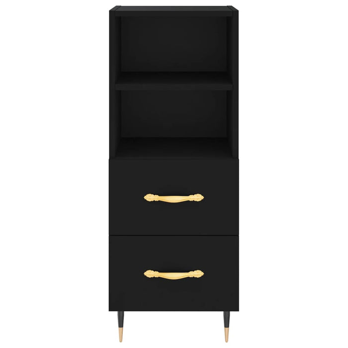 Dulap înalt, negru, 34,5x34x180 cm, lemn prelucrat WALTI