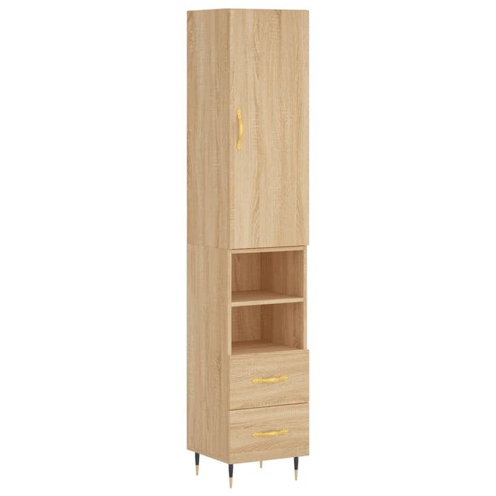 Dulap înalt, stejar sonoma, 34,5x34x180 cm, lemn prelucrat WALTI