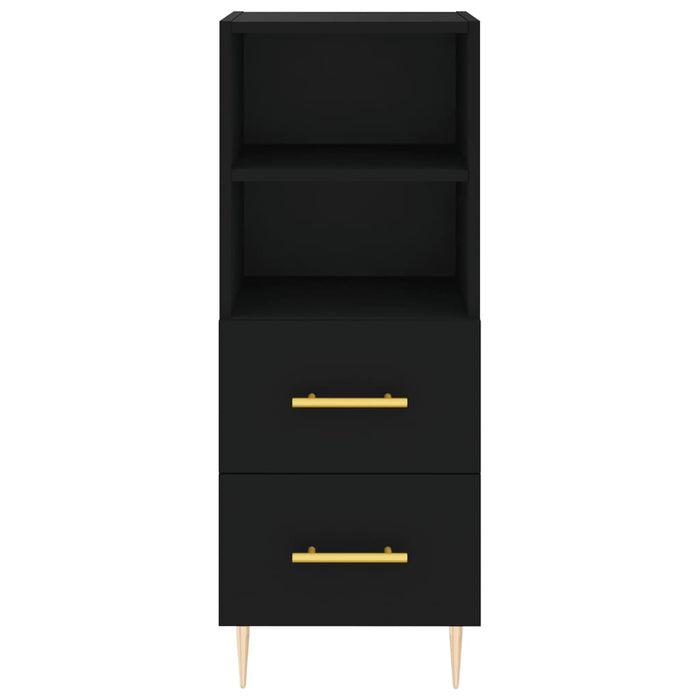 Dulap înalt, negru, 34,5x34x180 cm, lemn prelucrat WALTI