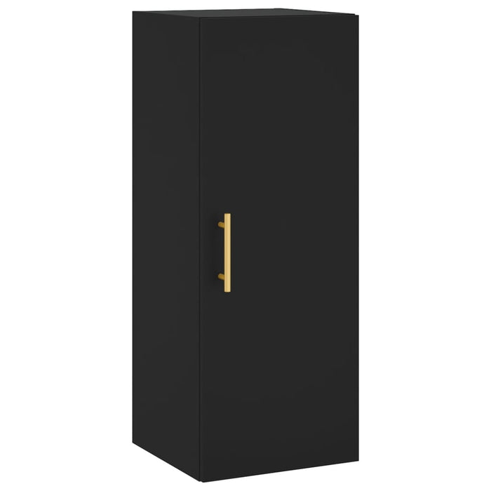 Dulap înalt, negru, 34,5x34x180 cm, lemn prelucrat WALTI
