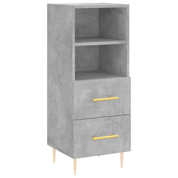 Dulap înalt, gri beton, 34,5x34x180 cm, lemn prelucrat - WALTI WALTI