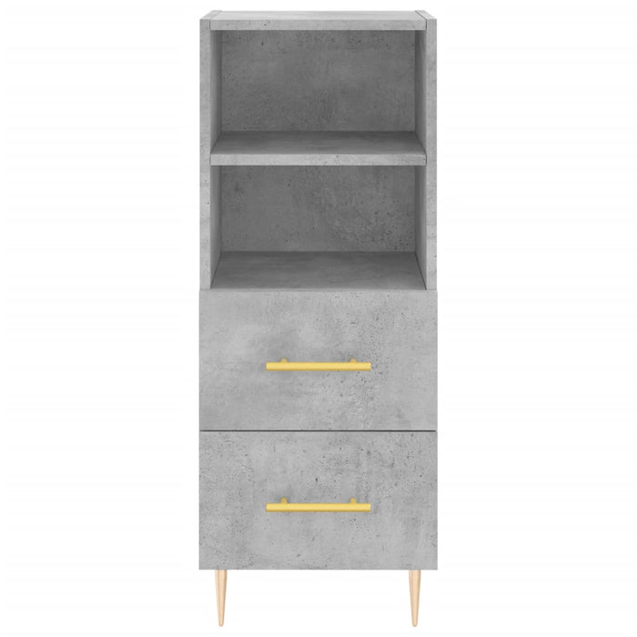 Dulap înalt, gri beton, 34,5x34x180 cm, lemn prelucrat - WALTI WALTI