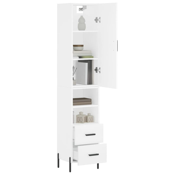 Dulap înalt, alb, 34,5x34x180 cm, lemn prelucrat - WALTI WALTI