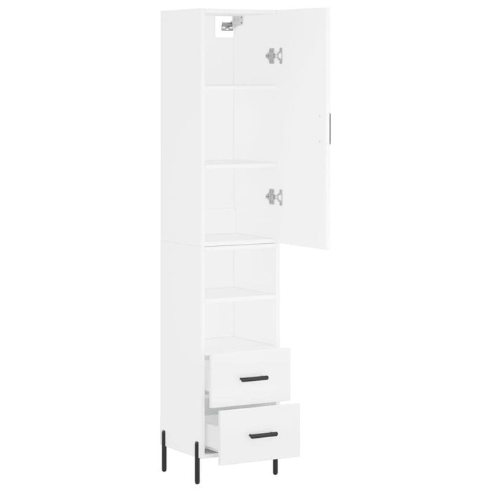 Dulap înalt, alb, 34,5x34x180 cm, lemn prelucrat - WALTI WALTI