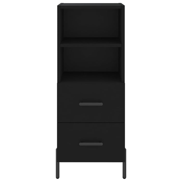 Dulap înalt, negru, 34,5x34x180 cm, lemn prelucrat WALTI