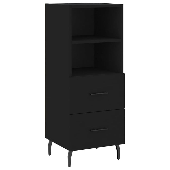 Dulap înalt, negru, 34,5x34x180 cm, lemn prelucrat WALTI