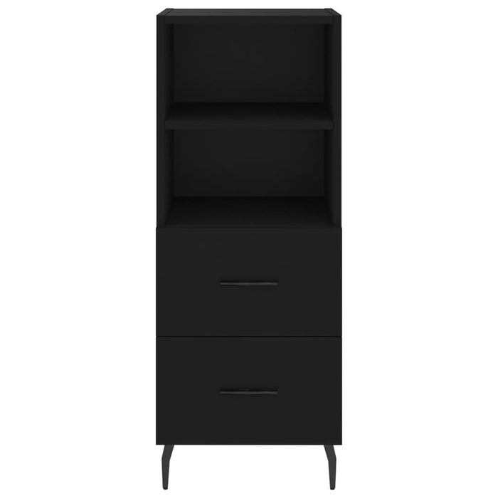 Dulap înalt, negru, 34,5x34x180 cm, lemn prelucrat WALTI