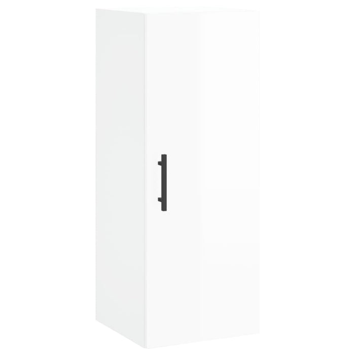 Dulap înalt, alb extralucios, 34,5x34x180 cm, lemn prelucrat WALTI