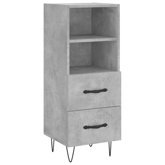 Dulap înalt, gri beton, 34,5x34x180 cm, lemn prelucrat - WALTI WALTI