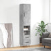 Dulap înalt, gri beton, 34,5x34x180 cm, lemn prelucrat - WALTI WALTI