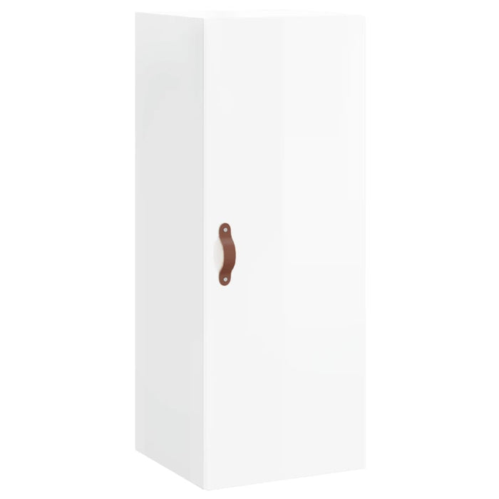 Dulap înalt, alb extralucios, 34,5x34x180 cm, lemn prelucrat WALTI