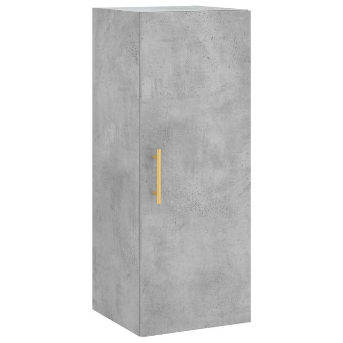 Dulap înalt, gri beton, 34,5x34x180 cm, lemn prelucrat WALTI