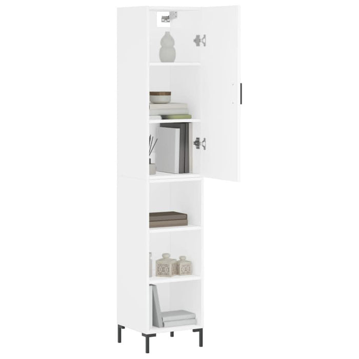 Dulap înalt, alb, 34,5x34x180 cm, lemn prelucrat - WALTI WALTI
