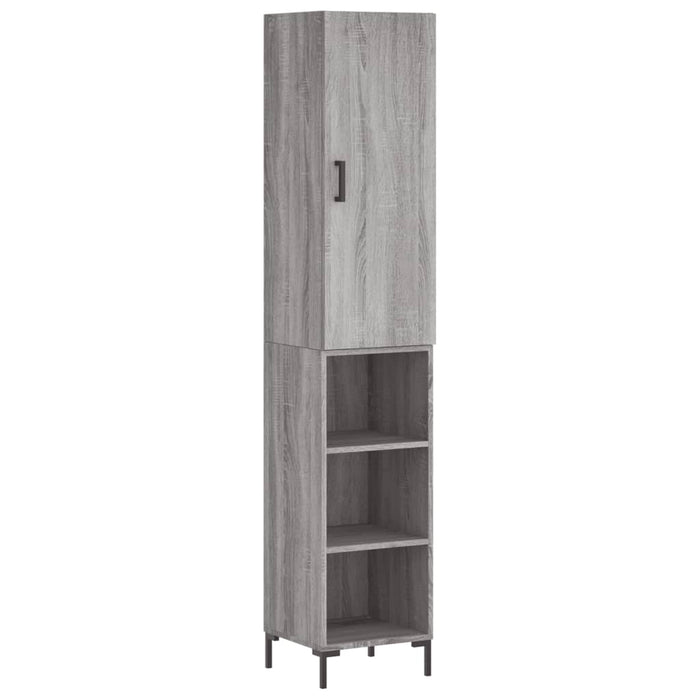 Dulap înalt, gri sonoma, 34,5x34x180 cm, lemn prelucrat - WALTI WALTI