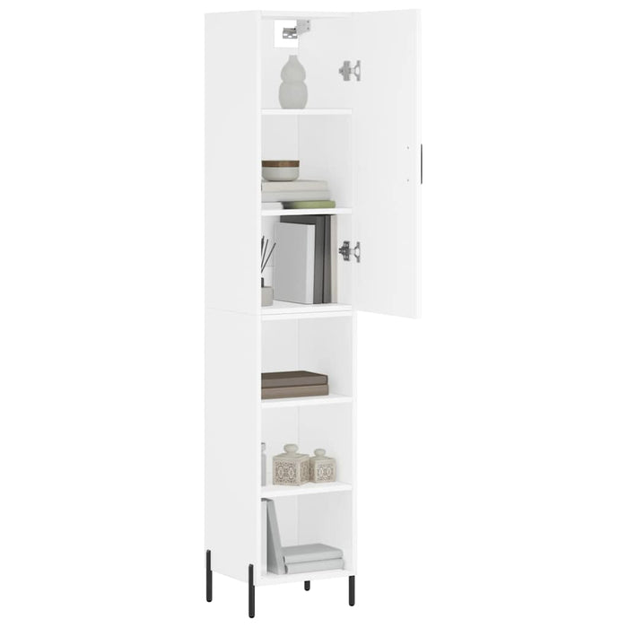 Dulap înalt, alb, 34,5x34x180 cm, lemn prelucrat - WALTI WALTI