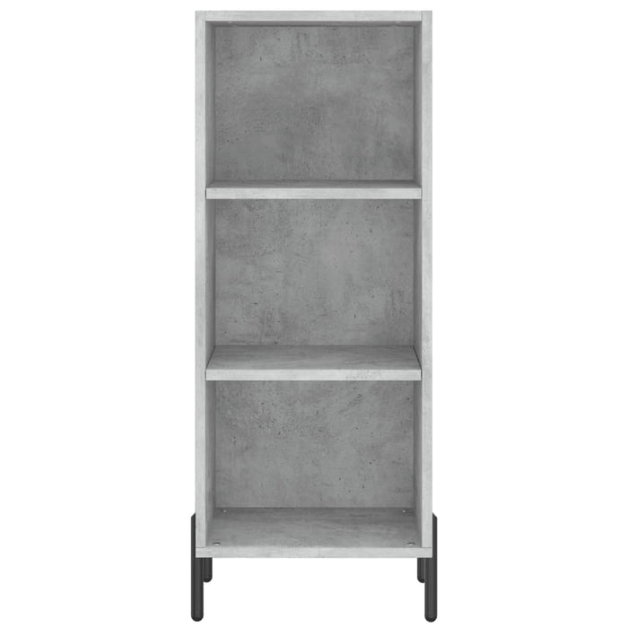Dulap înalt, gri beton, 34,5x34x180 cm, lemn prelucrat WALTI