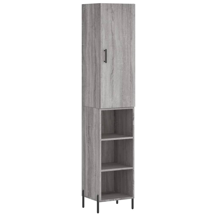 Dulap înalt, gri sonoma, 34,5x34x180 cm, lemn prelucrat - WALTI WALTI