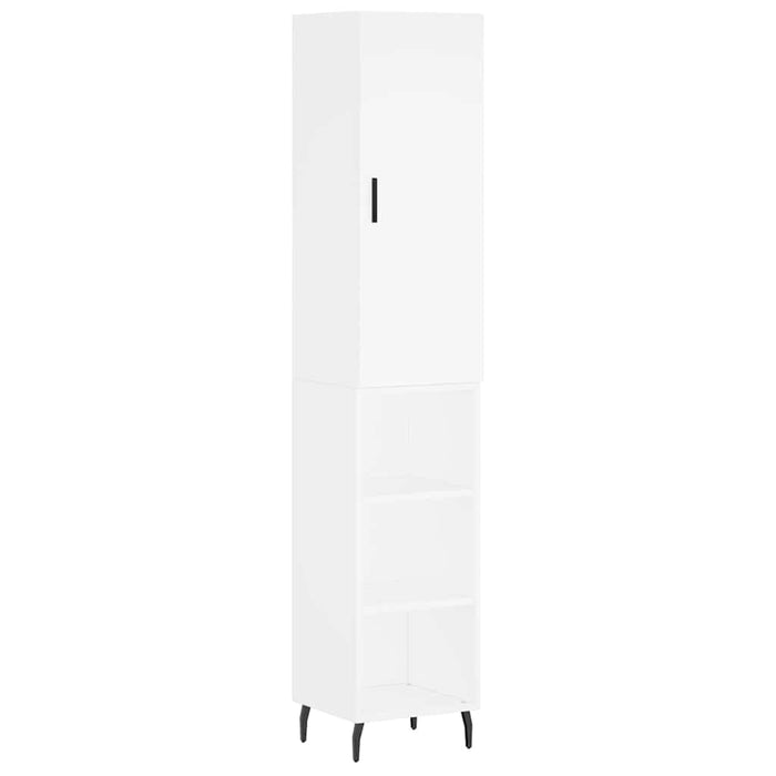 Dulap înalt, alb, 34,5x34x180 cm, lemn prelucrat - WALTI WALTI