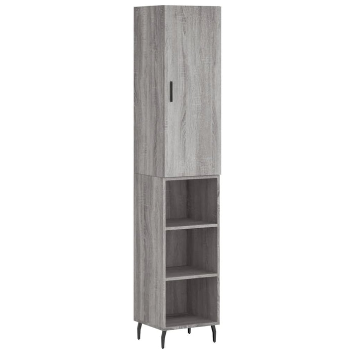 Dulap înalt, gri sonoma, 34,5x34x180 cm, lemn prelucrat WALTI