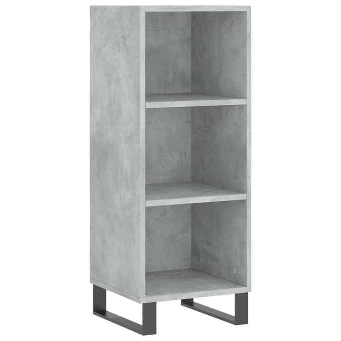 Dulap înalt, gri beton, 34,5x34x180 cm, lemn prelucrat - WALTI WALTI