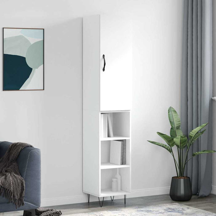 Dulap înalt, alb, 34,5x34x180 cm, lemn prelucrat - WALTI WALTI