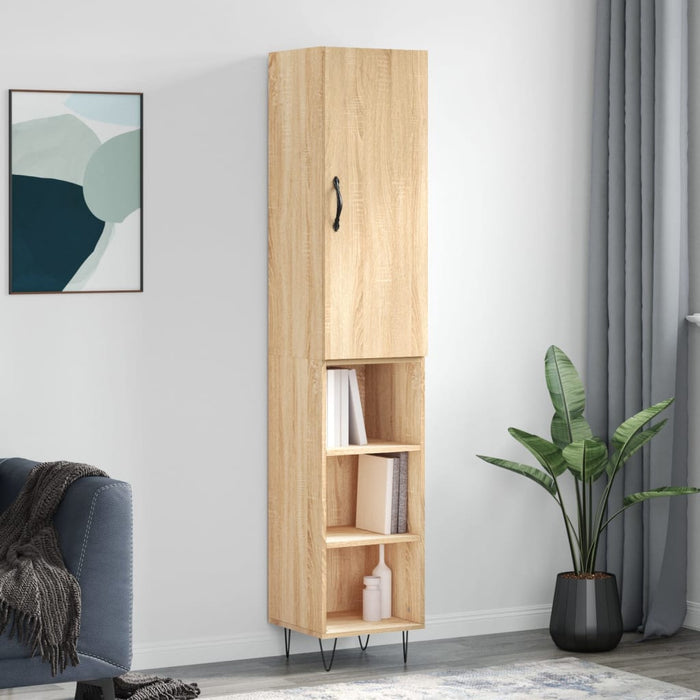 Dulap înalt, stejar sonoma, 34,5x34x180 cm, lemn prelucrat WALTI