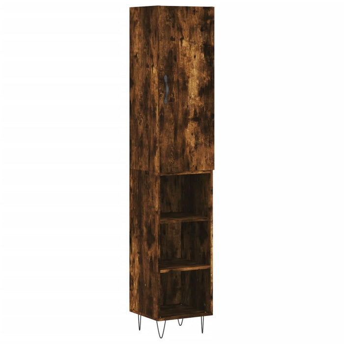 Dulap înalt, stejar fumuriu, 34,5x34x180 cm, lemn prelucrat WALTI