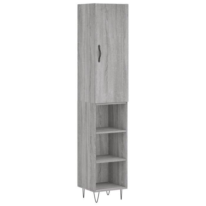 Dulap înalt, gri sonoma, 34,5x34x180 cm, lemn prelucrat - WALTI WALTI