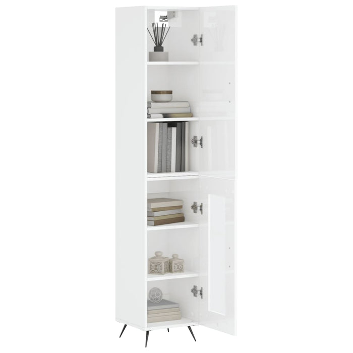 Dulap înalt, alb extralucios, 34,5x34x180 cm, lemn prelucrat - WALTI WALTI