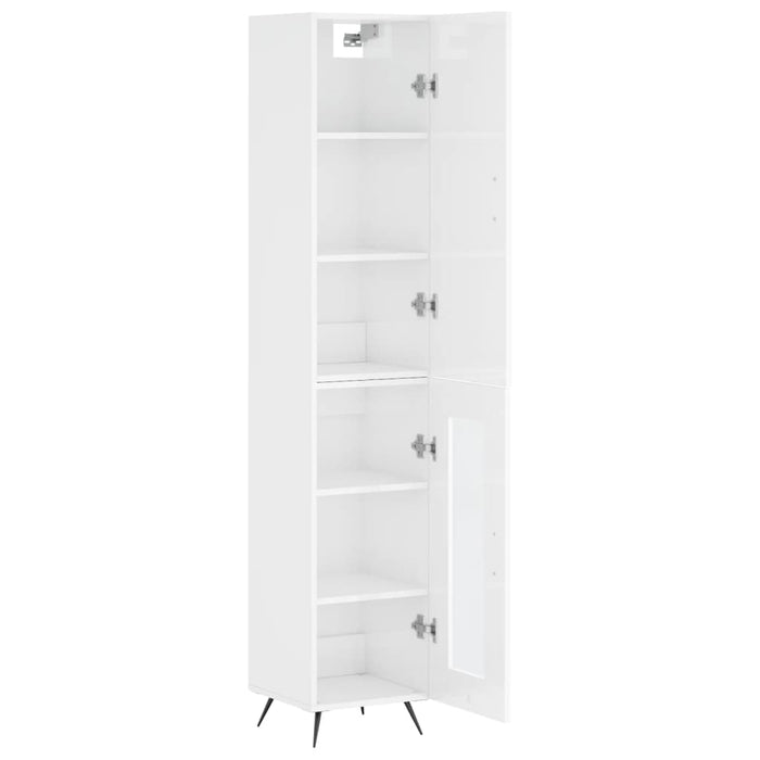 Dulap înalt, alb extralucios, 34,5x34x180 cm, lemn prelucrat - WALTI WALTI