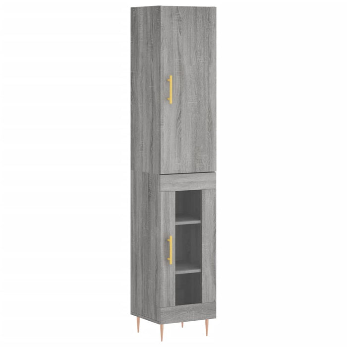 Dulap înalt, gri sonoma, 34,5x34x180 cm, lemn prelucrat WALTI