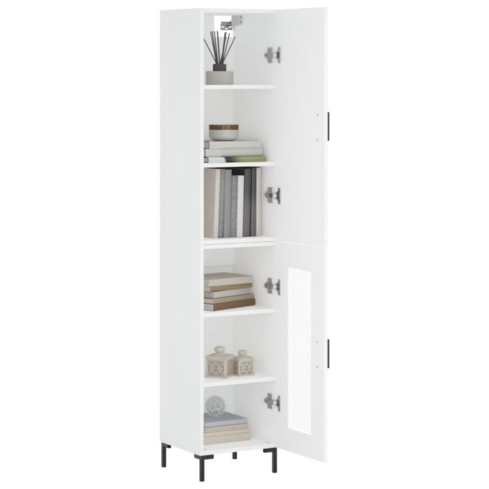 Dulap înalt, alb, 34,5x34x180 cm, lemn prelucrat - WALTI WALTI