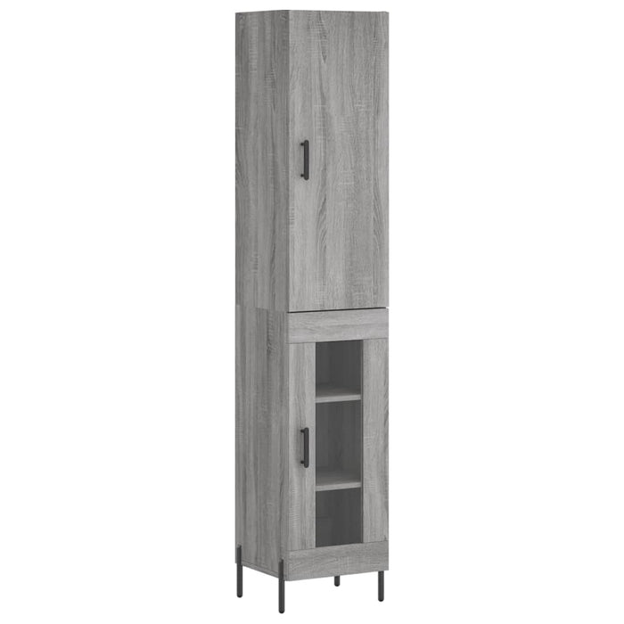 Dulap înalt, gri sonoma, 34,5x34x180 cm, lemn prelucrat - WALTI WALTI