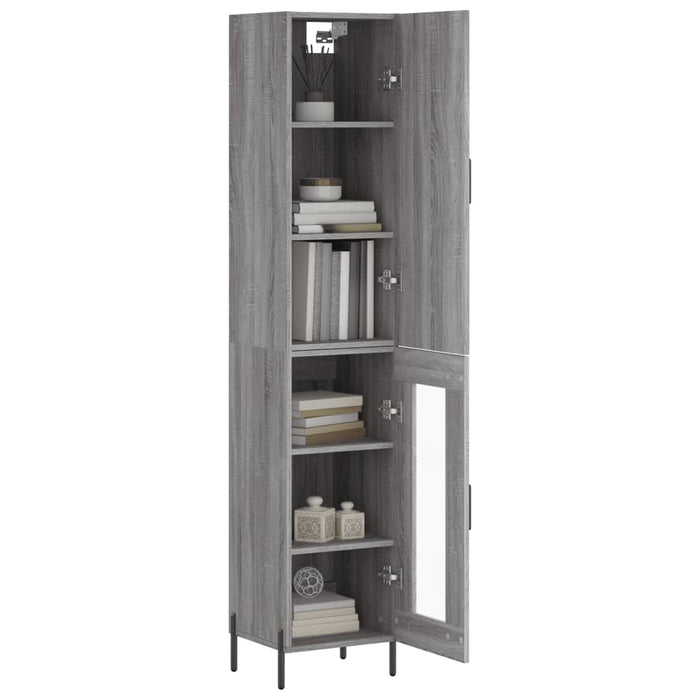 Dulap înalt, gri sonoma, 34,5x34x180 cm, lemn prelucrat - WALTI WALTI