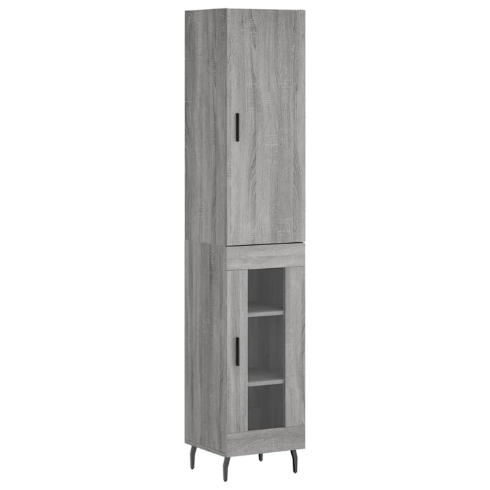Dulap înalt, gri sonoma, 34,5x34x180 cm, lemn prelucrat - WALTI WALTI