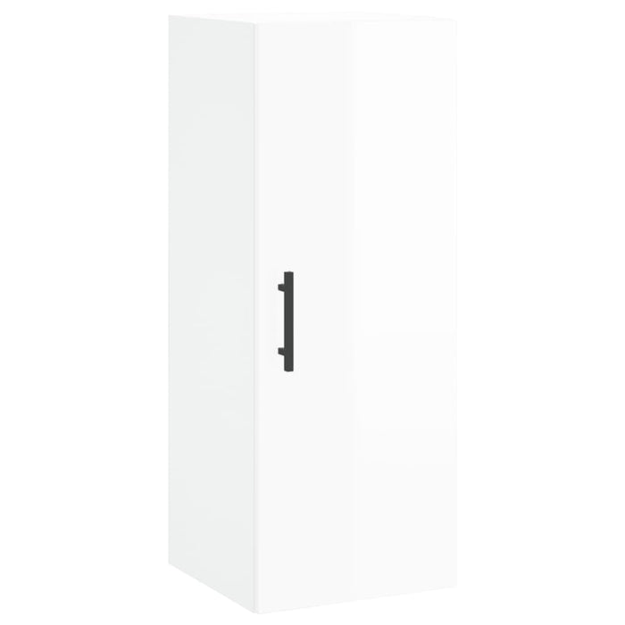 Dulap înalt, alb extralucios, 34,5x34x180 cm, lemn prelucrat WALTI
