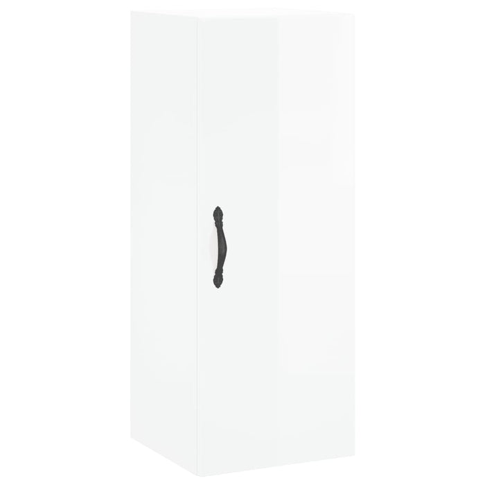Dulap înalt, alb extralucios, 34,5x34x180 cm, lemn prelucrat WALTI