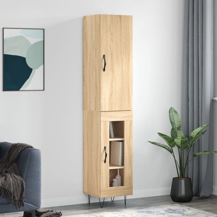 Dulap înalt, stejar sonoma, 34,5x34x180 cm, lemn prelucrat WALTI