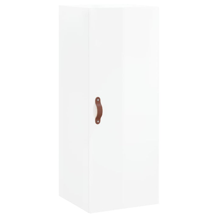 Dulap înalt, alb extralucios, 34,5x34x180 cm, lemn prelucrat WALTI