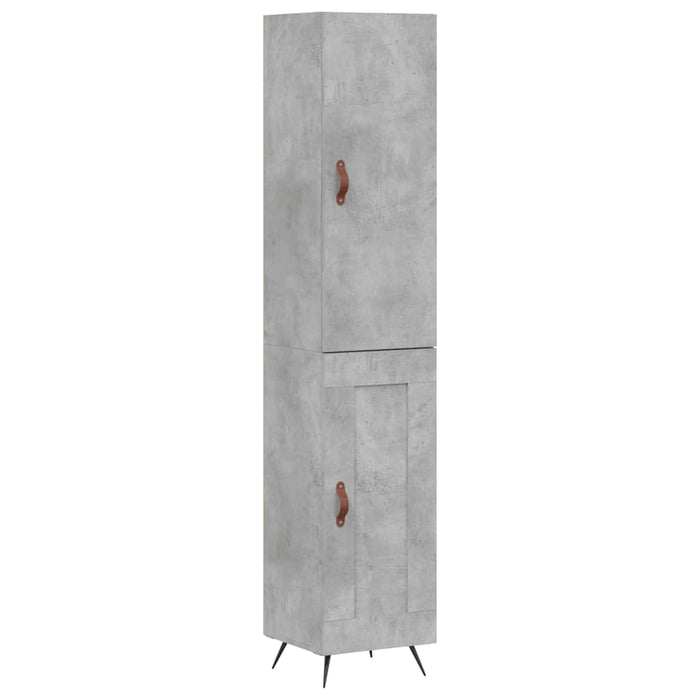 Dulap înalt, gri beton, 34,5x34x180 cm, lemn prelucrat - WALTI WALTI