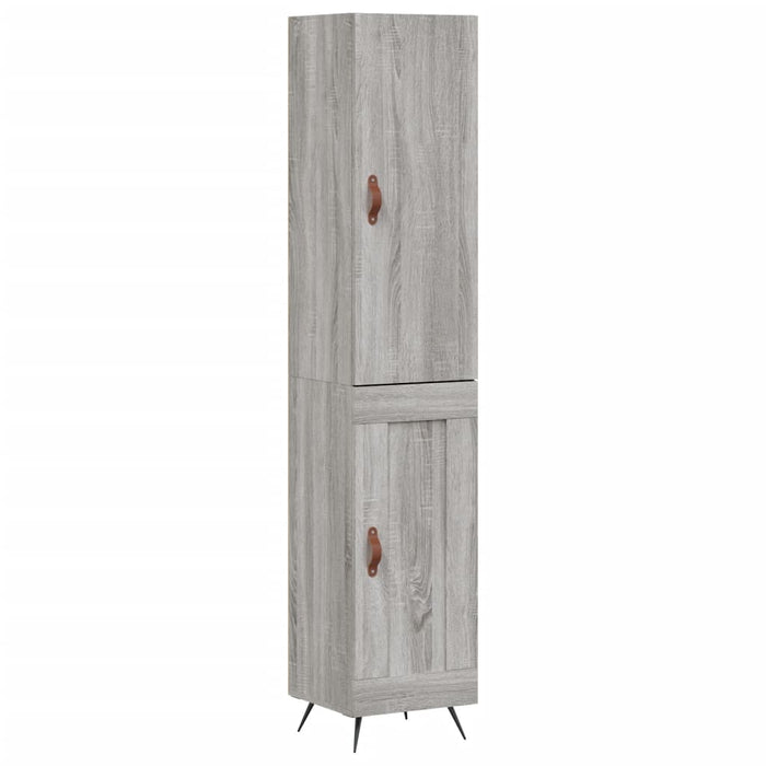Dulap înalt, gri sonoma, 34,5x34x180 cm, lemn prelucrat WALTI