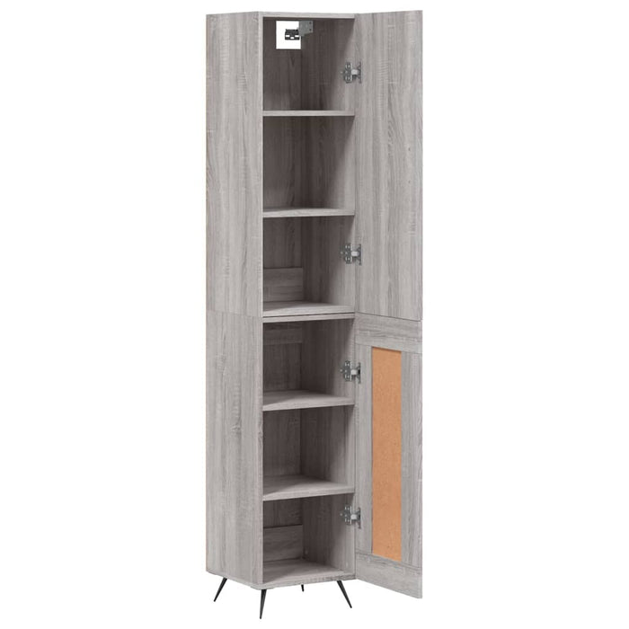 Dulap înalt, gri sonoma, 34,5x34x180 cm, lemn prelucrat WALTI