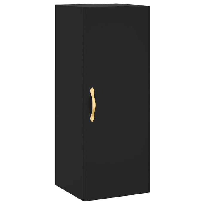 Dulap înalt, negru, 34,5x34x180 cm, lemn prelucrat WALTI