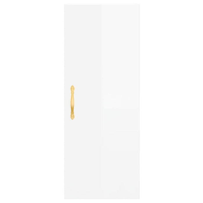 Dulap înalt, alb extralucios, 34,5x34x180 cm, lemn prelucrat WALTI