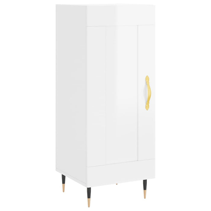 Dulap înalt, alb extralucios, 34,5x34x180 cm, lemn prelucrat WALTI