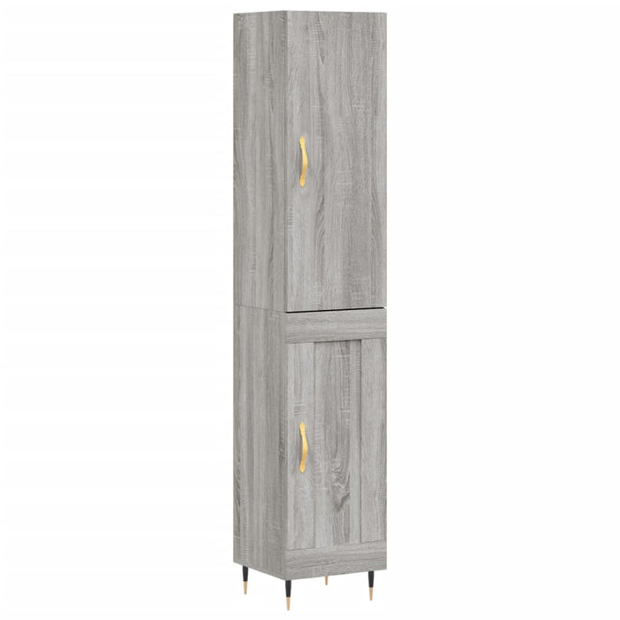 Dulap înalt, gri sonoma, 34,5x34x180 cm, lemn prelucrat WALTI